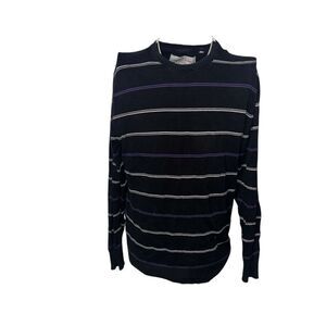 Rare nice ANGELO LITRICO Urban Dstr size LARGE SWEATER blue Striped retails $295